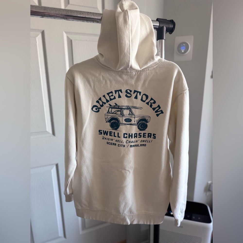 NWOT Quiet Storm Cream Hoodie